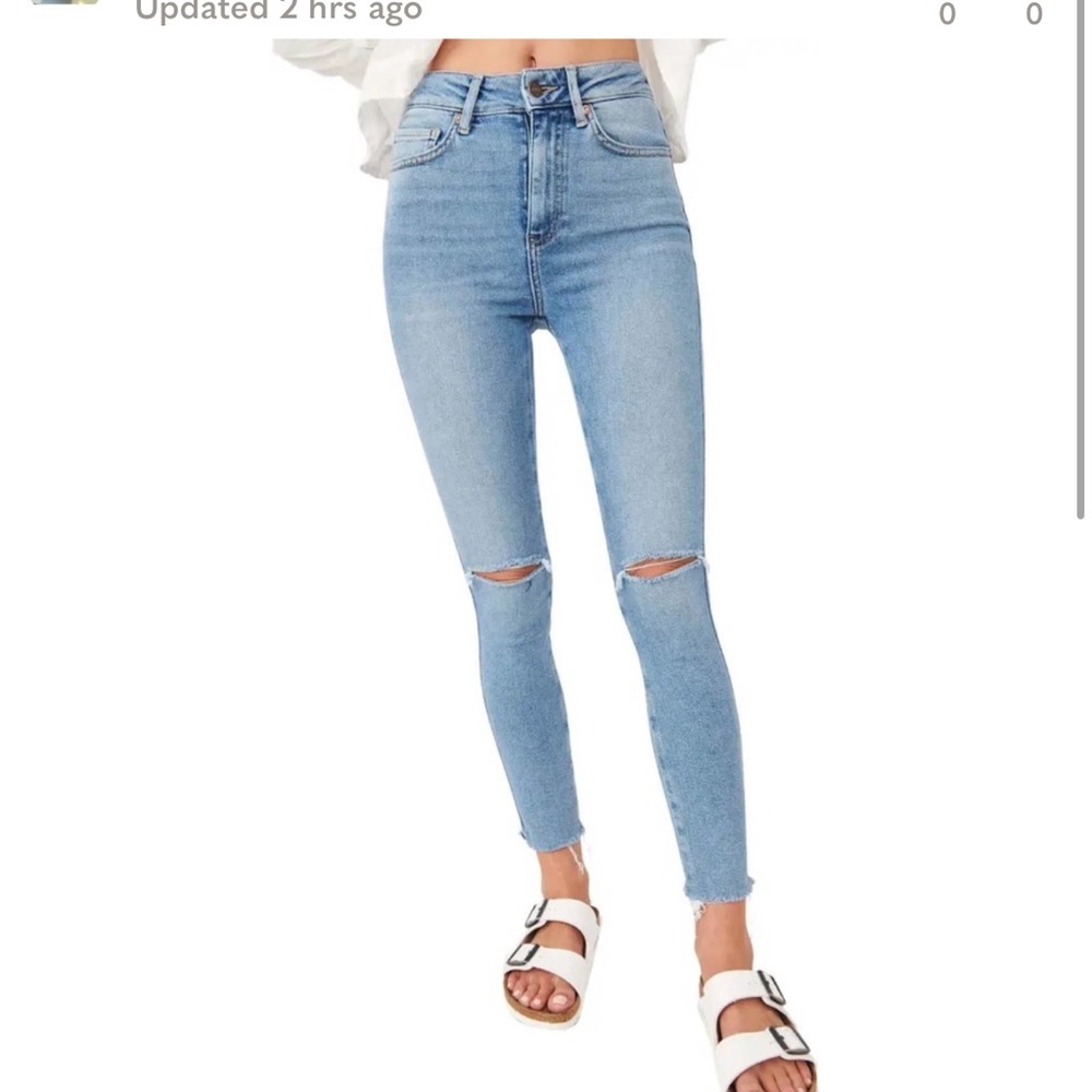 Free People We The Free Raw High-Rise Jegging in Sweet Blue Size 24